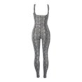 thumbnail image 2 of DHFJKG Workout Jumpsuits For Women Leopard Sleeveless Square Neck Fitness Sports One Piece Outfits Yoga Clothes Tummy Control Versatile Onesie, 2 of 3