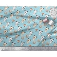 thumbnail image 2 of Soimoi Tissu Poly Georgette Motif Champignon et Chien pour Enfants Tissu de Couture au Mètre 52 Pouces de Large, 2 of 3