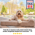 thumbnail image 4 of Barker Jr. - 4" Pillow Top Orthopedic Dog Bed with Headrest, 4 of 8