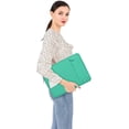 thumbnail image 2 of Mosiso Polyester Vertical Style Water Repellent Laptop Sleeve Case Bag Cover with Pocket for MacBook Air 13 inch M3 M2 M1 2018-2024 / Pro 13 inch M2 M1 2016-2024, Biscay Green, 2 of 5