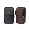 thumbnail image 2 of Riñonera de cuero para hombre, cartera vertical de moda para hombre de mediana edad y mayores, riñonera de piel de vaca para teléfono móvil al aire libre, 2 of 5