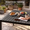 thumbnail image 6 of Crestlive Products 57" Square Aluminum Patio Dining Table for 4–8 Persons, Outdoor Dining Table with Adjustable Umbrella Hole, Black, 6 of 8