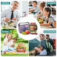 thumbnail image 7 of DIXRUYEE Lunch Bag Double Deck Lunch Cooler Box Fashion Purple Butterfly Garden Pattern, 7 of 7
