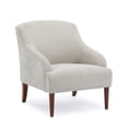 thumbnail image 4 of Aubrey Sea Oat Beige Fabric Upholstered Mid-Century Modern Arm Chair, 4 of 14