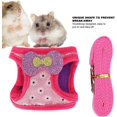 thumbnail image 3 of 1pc Pet Leash - Small Pet Leash Set, Comfortable Traction Vest with Chest Strap, Suitable for Rabbits, Hamsters, Guinea Pigs (Medium Size) Pink, 3 of 4