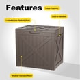 thumbnail image 7 of fazzn 32 Gallon Resin Deck Box Outdoor Indoor Waterproof Storage Box for Patio Furniture Pool Accessories Storage for Cushion Garden Tools (Brown), 7 of 7