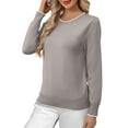 thumbnail image 3 of Women's Crewneck Sweater Khaki M, 3 of 9