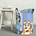 thumbnail image 6 of Masiiu Bluey Print Circular Hamper with Handles, Large Capacity Storage basket, Waterproof Oxford Fabric Laundry Basket-Small, 6 of 6