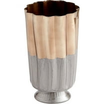 Cyan lighting - Twin Tones - Vase-11.5 Inches Tall and 6.75 Inches Wide - Cyan