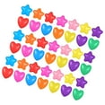thumbnail image 4 of ColoMX 100 Uds. Bolas de plástico con diseño de estrella única, bolas de plástico, bolas de bolas de estrella, corazón, a prueba de aplastamiento, carpa de bolas de océano, juego de bolas de plástico, 4 of 7