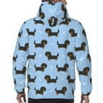 thumbnail image 7 of Sikiie Dachshund Dog Men's Hoodie, Essentials Hoodie, Sweatshirt, Pullover Hooded Sweatshirt for Men-4X-Large, 7 of 7