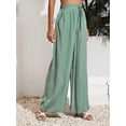 thumbnail image 3 of Pantalones de verano para mujer, pantalones ligeros de cintura alta, pantalones de algodón, pantalones de ocio., 3 of 6