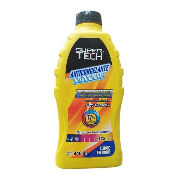 Anticongelante Refrigerante Super Tech Protección Contra Corrosión y Oxidación 946 ml