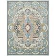 thumbnail image 1 of Unique Loom Narenj Collection Classic Traditional Medallion Textured Design Area Rug, 10 x 13 ft, Blue/Tan, 1 of 2