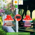thumbnail image 5 of Daily Deals Clearance Red Mushroom Solar Bird Feeders - Outdoors Hanging, Color Changing Solar Garden Lantern, Metal Wild Bird Feeder for Cardinals Bird Seed Feeder 153Y, 5 of 5
