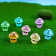 thumbnail image 5 of Glow in Dark Luminous Miniature Fairy Garden Accessories, Mini Animals Figurines, Micro Landscape Ornaments DIY Kit, Environmental Resin Decoration Outdoor Patio Lawn Yard (14PCS, Mushroom), 5 of 5