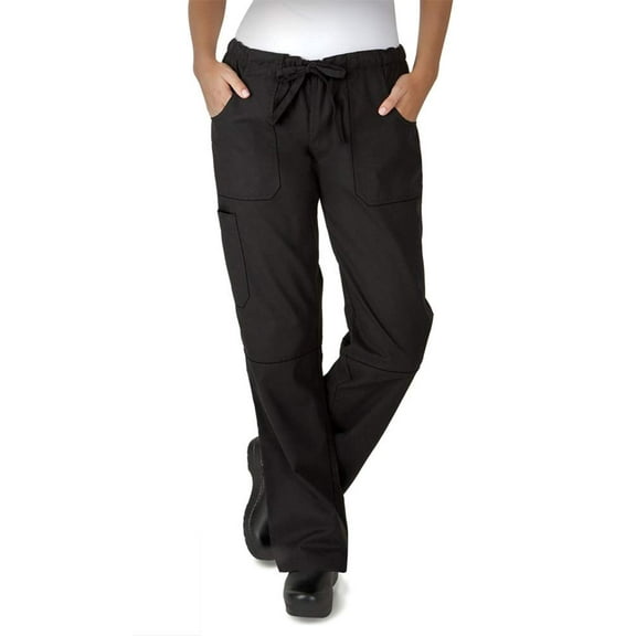 ChefUniforms.com Women's Stretch Drawstring Chef Pant (Black, 2X)