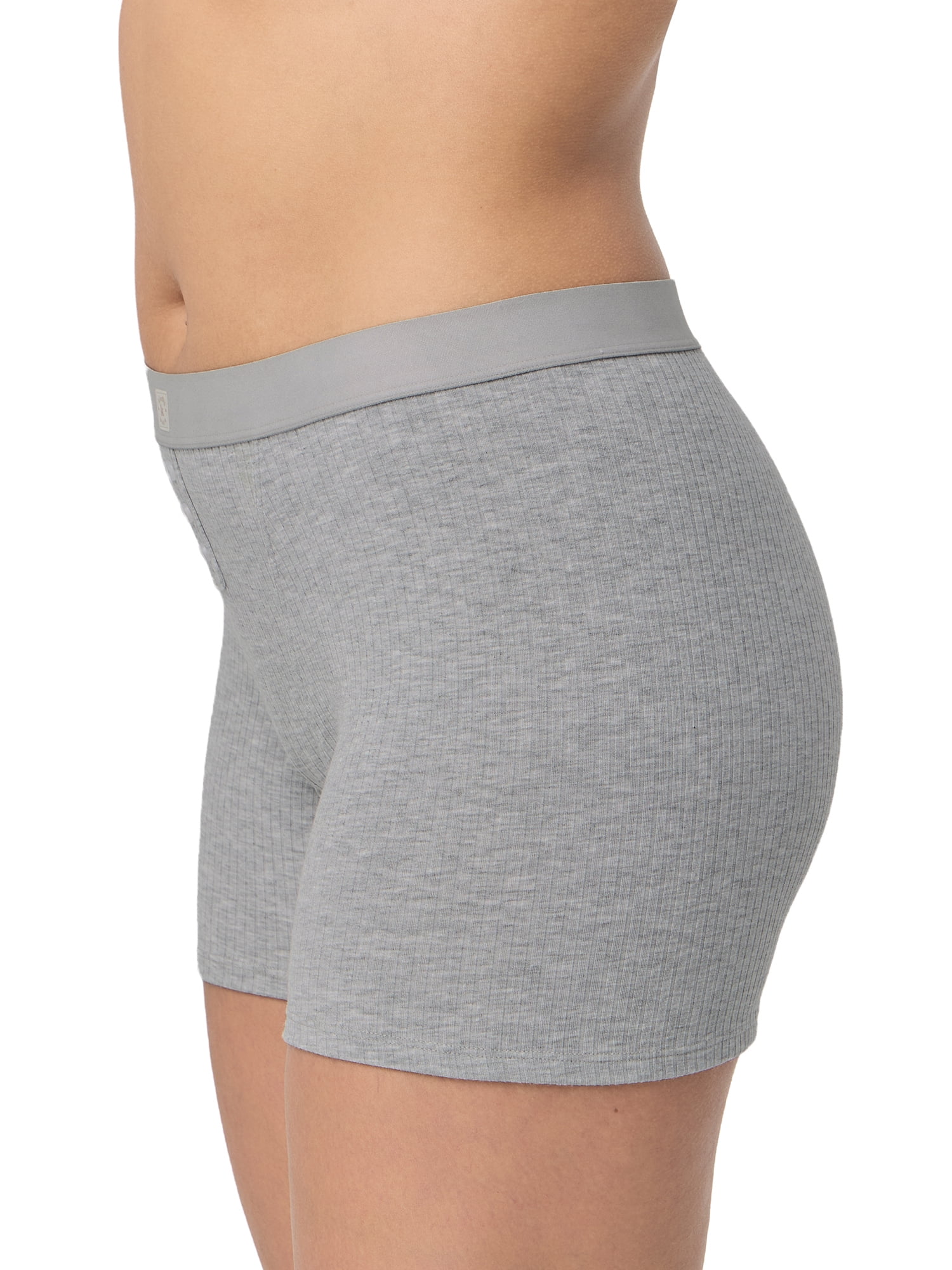 Kindly Yours Women’s So Comfy Rib Lounge Boxer, 2-Pack, Sizes XS-XXXL
