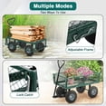 thumbnail image 5 of Heavy-Duty Garden Utility Cart with Removable Sides and 180° Rotating Handle – 500 LBS Capacity, Green, 34"D x 18"W x 21"H, 5 of 7