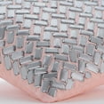 thumbnail image 2 of The HomeCentric Throw Pillow Covers Silver Decorative Cushion Cover&nbsp;For Sofa Pack of 2 16x16 inch (40x40 cm) Linen Toss Pillow Covers Geometric Lattice Trellis 3D Sequins Modern - Dressed To Kill, 2 of 3