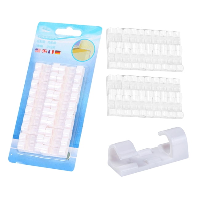 Self-Adhesive Cable Clips Wire Holder Sticky Durable Organizer Finisher Wire Clamp Cord Management