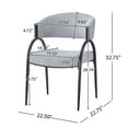 thumbnail image 4 of Teagan Modern Upholstered Dining Chairs with Metal Legs, Grey, Set of 4, 4 of 9
