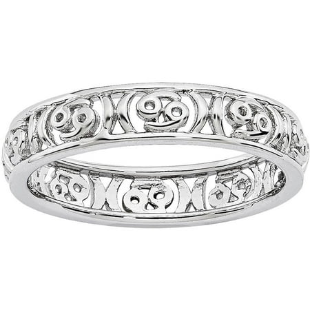 Stackable Expressions Sterling Silver Cancer Zodiac Ring