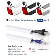 Adhesive Floor Cord Cover Cable Protector Cuttable Wire Hider Antislip Cord Management Easy Installation (119 chars)