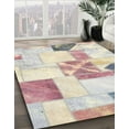 thumbnail image 2 of Ahgly Company Indoor Square Abstract Tan Brown Gold Patchwork Area Rugs, 6' Square, 2 of 6