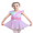 Mermaid-Pink, variant on Cute Ballet Leotards for Girls, Soft Ruffle Short Sleeve Leotard for Girls Dance with Dance Skirt, HotPink 10-11 T