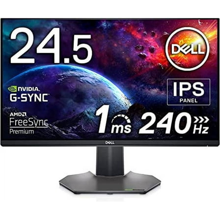 Dell 240Hz Gaming Monitor 24.5 Inch Full HD Monitor with IPS Technology, Antiglare Screen, Dark Metallic Grey - S2522HG