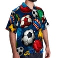 thumbnail image 2 of Football Men's Short Sleeve Shirts, Casual, Printed, Button Down Short, Summer Beach Shirts, Unisex, 2 of 6
