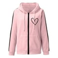 thumbnail image 5 of BJUTIR Womens Pink Zip Up Hoodie Oversized Plain Hoodies Comfy Plus Size Sweatshirts Cute Jackets For Teen L, 5 of 7