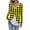 Yellow-1, variant on Aofany T Shirts for Women Crew Neck Long Sleeve Womens Pullover Shirts Casual Plus Size Color Block Fall Tops