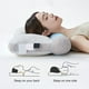thumbnail image 5 of Almohada cervical ergonómica para aliviar el dolor de cuello | Soporte de espuma viscoelástica para dormir de lado y boca arriba | Funda transpirable y lavable | Azul o rosa, 5 of 6