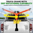 thumbnail image 6 of Muweixin 2000LBS 12V Pickup Truck Crane, 1100LBS Capacity 360° Rotatable with Electric Winch, Extendable Boom for Engine, ATV, Boat Lifting, 6 of 9