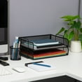thumbnail image 3 of Mind Reader Stackable Paper Tray, Desktop Organizer, File Storage, Office, Metal, 2 Pcs., Silver, 3 of 10