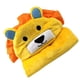 thumbnail image 4 of Manta con capucha para niños, manta ponible, suave y acogedora, capa de terciopelo coral con forma de animal para bebés y niños, león amarillo, 4 of 12
