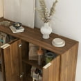 thumbnail image 4 of HICOMILA Wood Modern Buffet Cabinet with Storage, Fluted Sideboard Large Buffet with Adjustable Shelves, Credenza, Accent Cabinet Console Table&nbsp;, 4 of 8