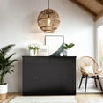 thumbnail image 5 of 49" Black Buffet Cabinet with Doors & Drawers, Modern Kitchen Storage Sideboard, Coffee Bar Console for Dining Room, Living Room, Entryway, 5 of 13