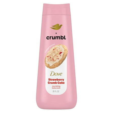 Dove Crumbl Body Wash Strawberry Crumb Cake, 20 fl oz