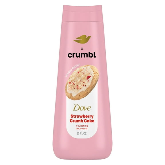 Dove Crumbl Body Wash Strawberry Crumb Cake, 20 fl oz