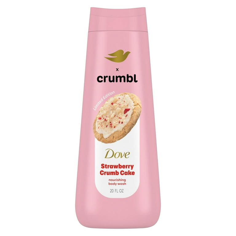 Dove x Crumbl Strawberry Cookie Body Wash, Scrub, & Deodorant Set