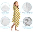 thumbnail image 7 of Yellow and White Checkerboard Pattern Hooded Bath Towel，50"x30" for Ages 3 To 12 Kids, Quick Dry Lightweight Soft Microfiber Hood Beach Towel Cover Up for Kids, 7 of 7