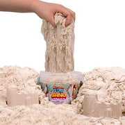 SLIMYSAND by Horizon Group USA, 1.5 Lbs of Stretchable, Expandable, Moldable Cloud Slime, Non Stick, Slimy Play in A Reusable Bucket, Sand- A Sensory Activity