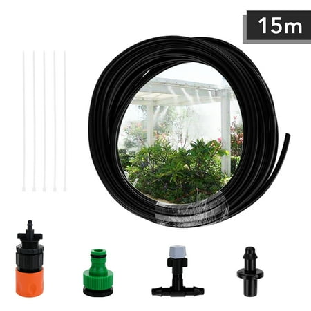 15m Adjustable Misting Cooling Irrigation System Watering Kit Hose