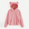 thumbnail image 2 of XUNKUSGA Girl Clothes 4-15 Years Fuzzy Fleece Cute Hooded Sweatshirt Casual Loose Pullover Hoodies with Pockets Long Sleeve Soft Warm Baby Girl Winter Clothes, 2 of 9