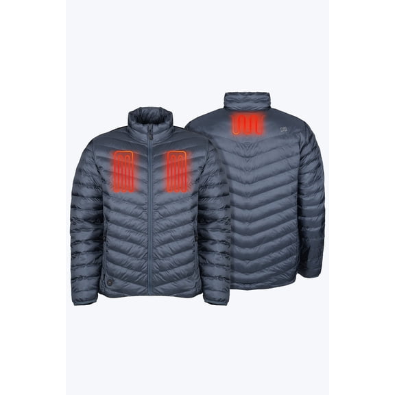 Mobile Warming Backcountry Xtera Heated Jacket for Men, 3 Heat Zones, PrimaLoft Puffer, Arctic Blue, Small