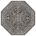 thumbnail image 3 of JONATHAN Y SANTA MONICA 8' Octagon Area Rug, Malta Bohemian Medallion Textured Weave - Black/Gray, SMB104C-8TGN, 3 of 10