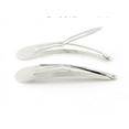 thumbnail image 4 of Southwit Wholesale 100pcs 50mm/2" Silver Tone Tear Shape Barrettes Women Metal Snap Hair Clips for DIY Craft (50mm, Silver), 4 of 5